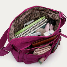 Laden Sie das Bild in den Galerie-Viewer, Damen Wasserdichte Reisetasche aus Nylon mit mehreren Taschen