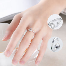 Laden Sie das Bild in den Galerie-Viewer, Damen einfacher herzförmiger offener Ring