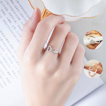 Laden Sie das Bild in den Galerie-Viewer, Damen einfacher herzförmiger offener Ring