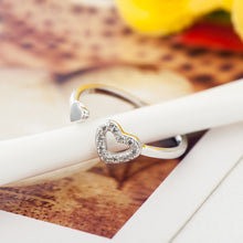 Laden Sie das Bild in den Galerie-Viewer, Damen einfacher herzförmiger offener Ring