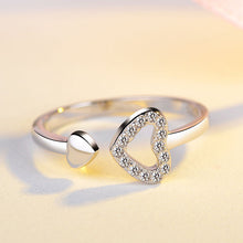Laden Sie das Bild in den Galerie-Viewer, Damen einfacher herzförmiger offener Ring