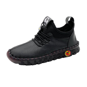 Damen flache Freizeitschuhe mit runder Zehenpartie und Schnürung
