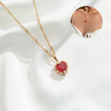 Laden Sie das Bild in den Galerie-Viewer, Damen kreative herzförmige Zirkon-Halskette