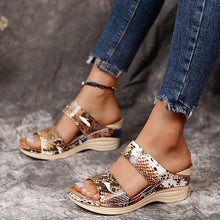 Laden Sie das Bild in den Galerie-Viewer, Damen lässige Sandalen mit Tiermuster