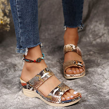 Laden Sie das Bild in den Galerie-Viewer, Damen lässige Sandalen mit Tiermuster