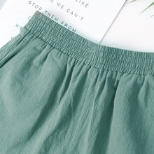 Laden Sie das Bild in den Galerie-Viewer, Damen lässige einfache Shorts aus Baumwolle und Leinen