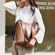 Laden Sie das Bild in den Galerie-Viewer, Damen modische Eimertasche mit großem Fassungsvermögen