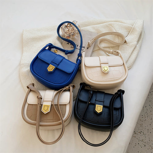 Damen stilvolle Umhängetasche mit Schnallenverschluss