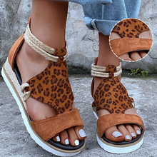 Laden Sie das Bild in den Galerie-Viewer, Damen stilvolle römische Sandalen mit Plateausohle