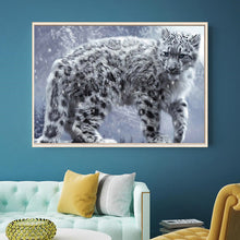 Laden Sie das Bild in den Galerie-Viewer, Dreidimensionale Leoparden-Diamantmalerei