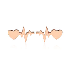 Laden Sie das Bild in den Galerie-Viewer, Kreative EKG-Ohrstecker