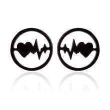 Laden Sie das Bild in den Galerie-Viewer, Kreative EKG-Ohrstecker