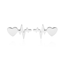 Laden Sie das Bild in den Galerie-Viewer, Kreative EKG-Ohrstecker