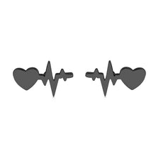 Laden Sie das Bild in den Galerie-Viewer, Kreative EKG-Ohrstecker