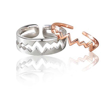 Laden Sie das Bild in den Galerie-Viewer, Passende Herzschlag-Paarringe