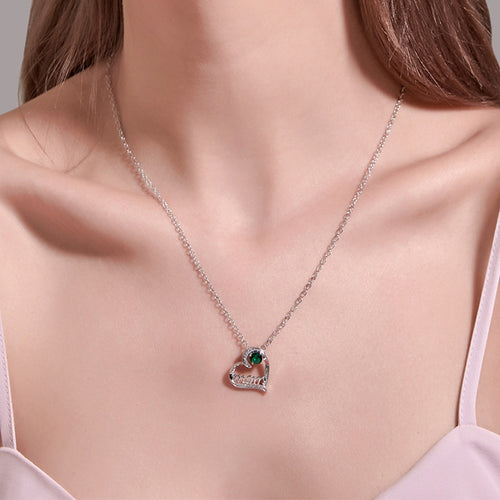 Einfache Herzförmige Mama-Halskette