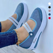 Laden Sie das Bild in den Galerie-Viewer, Einfarbige Atmungsaktive Damenschuhe Mit Runder Spitze