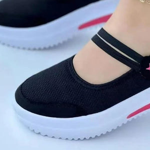 Einfarbige Atmungsaktive Damenschuhe Mit Runder Spitze