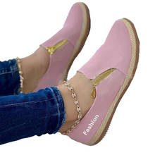 Laden Sie das Bild in den Galerie-Viewer, Einfarbige Freizeitschuhe mit Reißverschluss für Damen