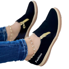 Laden Sie das Bild in den Galerie-Viewer, Einfarbige Freizeitschuhe mit Reißverschluss für Damen