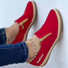 Laden Sie das Bild in den Galerie-Viewer, Einfarbige Freizeitschuhe mit Reißverschluss für Damen