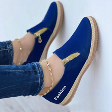 Laden Sie das Bild in den Galerie-Viewer, Einfarbige Freizeitschuhe mit Reißverschluss für Damen