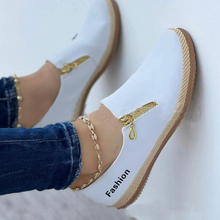 Laden Sie das Bild in den Galerie-Viewer, Einfarbige Freizeitschuhe mit Reißverschluss für Damen
