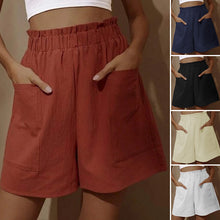 Laden Sie das Bild in den Galerie-Viewer, Einfarbige Lässige Strandshorts Für Damen