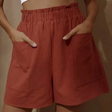 Laden Sie das Bild in den Galerie-Viewer, Einfarbige Lässige Strandshorts Für Damen