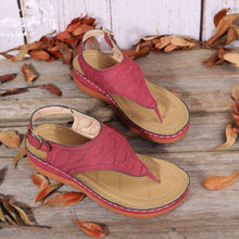 Laden Sie das Bild in den Galerie-Viewer, Einfarbige Sommer-Sandalen Mit Schnalle
