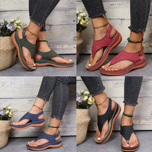 Laden Sie das Bild in den Galerie-Viewer, Einfarbige Sommer-Sandalen Mit Schnalle