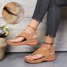 Laden Sie das Bild in den Galerie-Viewer, Einfarbige Sommer-Sandalen Mit Schnalle