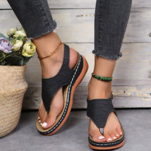 Laden Sie das Bild in den Galerie-Viewer, Einfarbige Sommer-Sandalen Mit Schnalle