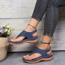 Laden Sie das Bild in den Galerie-Viewer, Einfarbige Sommer-Sandalen Mit Schnalle