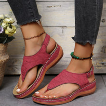 Laden Sie das Bild in den Galerie-Viewer, Einfarbige Sommer-Sandalen Mit Schnalle