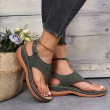 Laden Sie das Bild in den Galerie-Viewer, Einfarbige Sommer-Sandalen Mit Schnalle