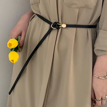 Laden Sie das Bild in den Galerie-Viewer, Einfarbiger Ledergürtel Für Damen