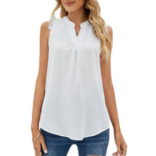 Laden Sie das Bild in den Galerie-Viewer, Einfarbiges Ärmelloses Damen-Tanktop Mit V-Ausschnitt