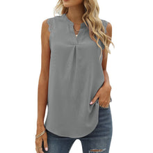 Laden Sie das Bild in den Galerie-Viewer, Einfarbiges Ärmelloses Damen-Tanktop Mit V-Ausschnitt