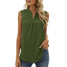 Laden Sie das Bild in den Galerie-Viewer, Einfarbiges Ärmelloses Damen-Tanktop Mit V-Ausschnitt