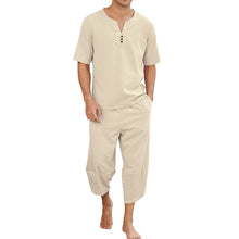 Laden Sie das Bild in den Galerie-Viewer, Einfarbiges Lässiges 2-Teiliges Set Für Herren