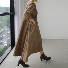 Laden Sie das Bild in den Galerie-Viewer, Einfarbiges Lockeres Elegantes Kleid Mit V-Ausschnitt