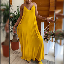Laden Sie das Bild in den Galerie-Viewer, Einfarbiges Sommer-Strandkleid Mit Strapsen