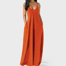 Laden Sie das Bild in den Galerie-Viewer, Einfarbiges Sommer-Strandkleid Mit Strapsen