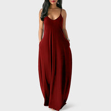 Laden Sie das Bild in den Galerie-Viewer, Einfarbiges Sommer-Strandkleid Mit Strapsen