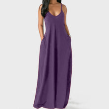 Laden Sie das Bild in den Galerie-Viewer, Einfarbiges Sommer-Strandkleid Mit Strapsen
