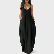 Laden Sie das Bild in den Galerie-Viewer, Einfarbiges Sommer-Strandkleid Mit Strapsen