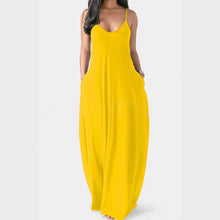 Laden Sie das Bild in den Galerie-Viewer, Einfarbiges Sommer-Strandkleid Mit Strapsen