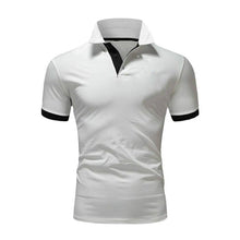 Laden Sie das Bild in den Galerie-Viewer, Einfarbiges kurzärmliges Poloshirt für Herren