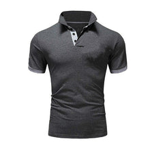 Laden Sie das Bild in den Galerie-Viewer, Einfarbiges kurzärmliges Poloshirt für Herren